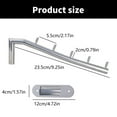 thumbnail image 5 of Steel Wall Mounted Clothes Hook Rack with swinging Arm & 5 Hooks Closet Storage Organizers Simple Installs for Space Sav, 5 of 11
