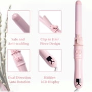 Automatic Curling Wand Rotating Iron Pink 1.1 Inch Hair Curler Tool
