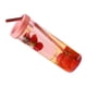 thumbnail image 3 of Botella de agua de plástico transparente con pajita de 700 ml, portátil, para zumo, color rosa, 3 of 12