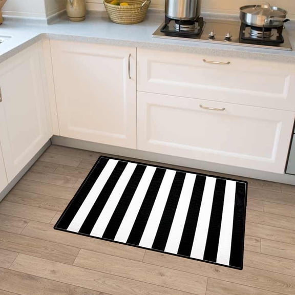 Iumwxz Door Mat Rug Thanksgiving Decor Rug New Stripe Outdoor Rug Layered Door Mat for Front Door Porch Farmhouses Entryway Patio Dark Color Rug Polyester Home Decor Christmas Clearance Indoor
