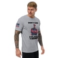 thumbnail image 4 of DON'T CARE STILL VOTING TRUMP Fitted Men T-shirt (Heather Grey, S), 4 of 4