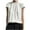 White, variant on Charella Women's Blouses Summer Dressy Casual Short Sleeve Tops Lace Crew Neck Solid Color Business Shirts (XL, White)