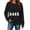 Black, variant on Womens Halloween Sweatshirt, Spooky Season Ghost Bat Long Sleeve Crewneck Sweatshirt Army Green S-2XL