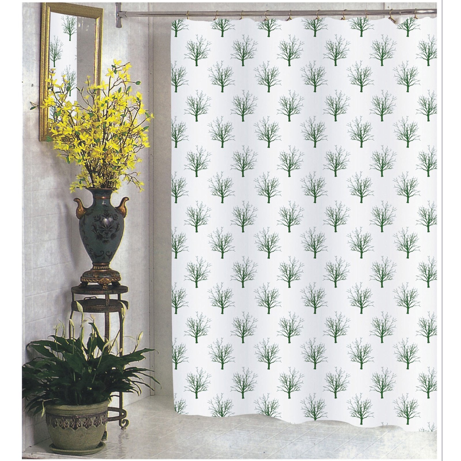 Extra Wide 'Faith' Fabric Shower Curtain