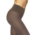 thumbnail image 3 of No nonsense Women's Yoga Waistband Tights 2 Pair Pack, Cocoa/Cocoa, Large-X-Large, 3 of 3