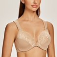 thumbnail image 3 of CHUANK Underwire Front Closure Bras for Women Black 34B, 3 of 6