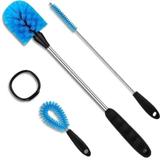 Set Of 10 Bottle Cleaning Brushes - 8 Inch Nylon Tube Brushes With Hook, Various Sizes