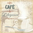 thumbnail image 2 of Grey, Jace 26x26 Gold Ornate Wood Framed with Double Matting Museum Art Print Titled - Cafe Lelegance, 2 of 4