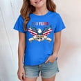 thumbnail image 2 of mgoYE USA 250th Birthday Celebration Top, Girls Boys’s 4th of July Patriotic Short Sleeve Shirt America 250th Anniversary Shirt(Blue,13-14Years), 2 of 5
