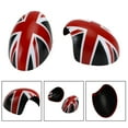 thumbnail image 2 of 2pcs Union Jack UK Flag Mirror Covers for MINI Cooper R55 R56 R57 Black/Red, 2 of 11