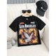 thumbnail image 1 of Young Boys' Casual Comfortable Versatile Printed Graphic Short Sleeve T-Shirt, Suitable For Spring And Summer, 1 of 6