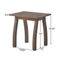 thumbnail image 3 of GZXS Outdoor Slatted-Top Side Table in Gray, Acacia Wood Rectangle Patio Accent Table, Ideal for Poolside, Deck, or Garden, Easy Assembly, 19"L x 15"W x 19.25"H, 3 of 10