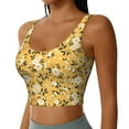 thumbnail image 2 of Pofeuu Daisies Flowers Print Sports Bra for Women Sexy Vest Yoga Running Gym Fitness Crop Bras Tops-Medium, 2 of 8