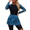thumbnail image 1 of PMVFHDE Tankinis pour Femmes à Manches Longues à Fleurs avec Soutien-Gorge Intégré Conservateurs, 1 of 5