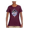 thumbnail image 2 of Wild Bobby Trippy Happy Face Women Graphic Tee, 2 of 6