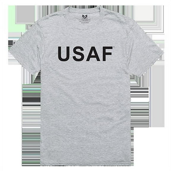 RapidDominance  Air Force Relaxed Graphic Tee, Heather Grey - Small