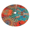 thumbnail image 3 of Kll 48" Christmas Tree Skirt Mandala Colorful 1 Xmas Tree Skirts Mat For New Year Xmas Holiday Party Indoor Outdoor Home Decoration, 3 of 9