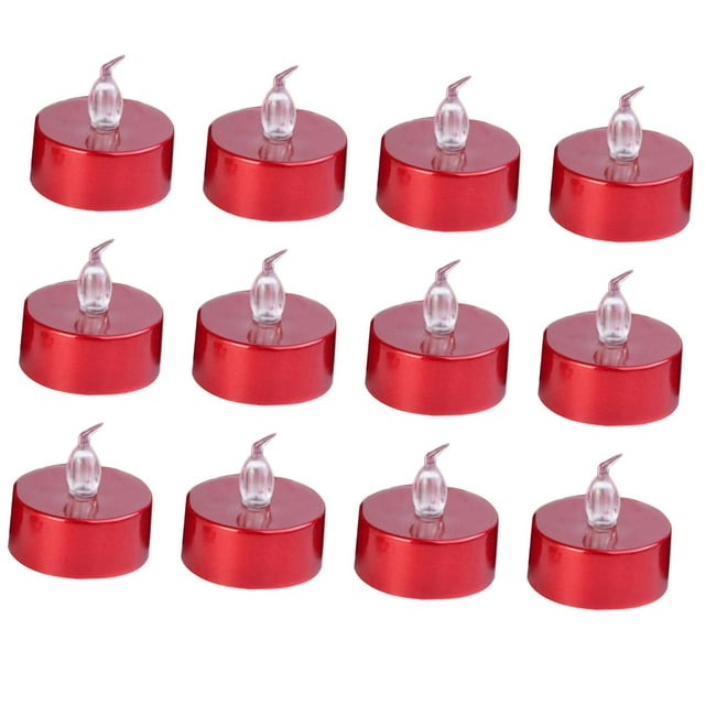 jifeng Tea Lights Ornament LED Candle Lamp Red Red Warm White