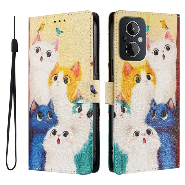 FOXDOCK Funda Tipo Cartera para OnePlus Nord N20 con Soporte y Correa – Diseño de Patrones Lindos