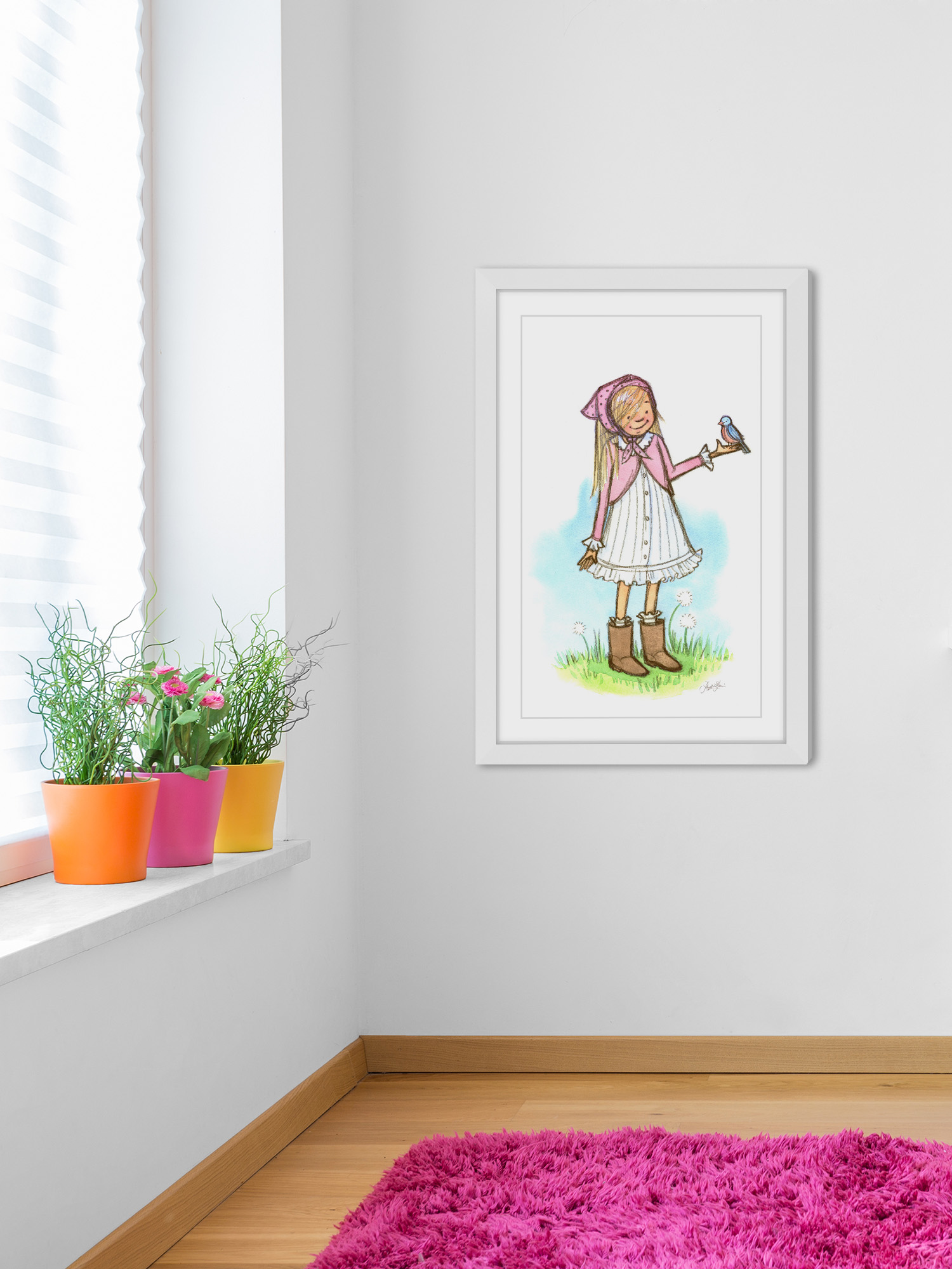 "Bluebird" Framed Painting Print