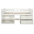 thumbnail image 4 of Twin size Loft Bed with Two Shelves and Two drawers (Antique White), 4 of 9