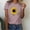 Pink, variant on Sakmal T Shirts for Women Graphic Short Sleeve Floral Crew Neck Tops Casual T-Shirts Tops Trendy 2025