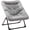 Grey, variant on Oversized disc chair, comfortable extra-large folding chair, faux fur reading chair, suitable for teenagers and adults, foldable lounge chair, metal frame recliner