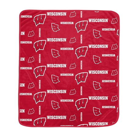 Pegasus Wisconsin Badgers 60" x 70" Homefield Flipped Wordmark Ultra Soft Blanket