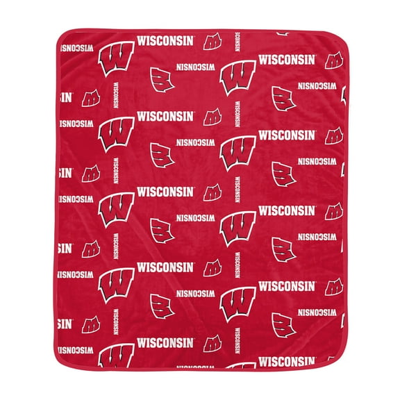 Pegasus Wisconsin Badgers 60" x 70" Homefield Flipped Wordmark Ultra Soft Blanket