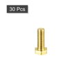 thumbnail image 3 of Unique Bargains Brass Hex Bolts, M5x14mm 30 Pack Fully Thread Grade 4.8 Machine Screws, 3 of 4