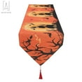 thumbnail image 3 of Gustave Halloween Table Runner Scary Castle Rectangle Tablecloth Runners with Tassels for Fall Party Home Kitchen Dining Table Decoration, 14 x 71 Inch, 3 of 10