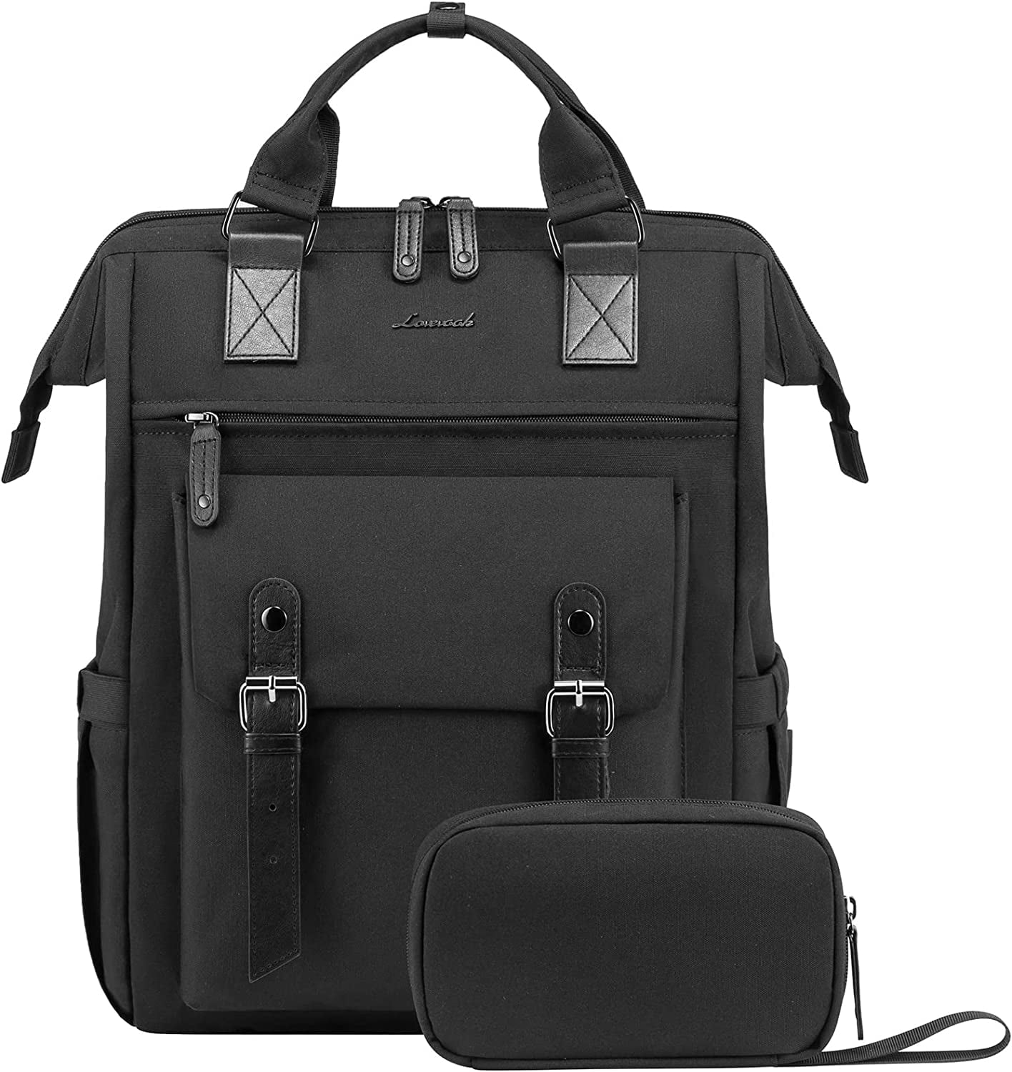 YOUIGIFTS Laptop Backpack Purse for Women Work Travel Commuter