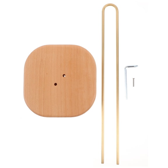 MERRYHAPY Brass and Wood Paper Towel Holder for Farmhouse Kitchen Countertop, Sturdy and Design