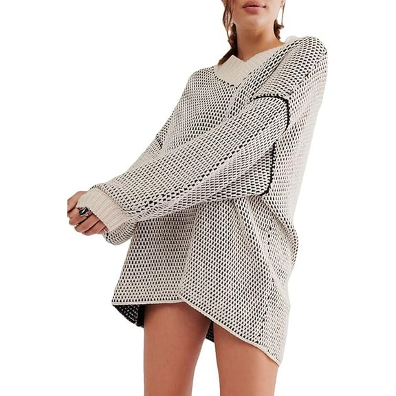 Women's Oversized V-Neck Sweater