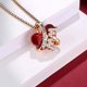 thumbnail image 4 of Regalo del Día de la Madre, collar con colgante "mamá", corazón rojo y azul, joyería de cristal, aniversario de cumpleaños para mujer, 4 of 5