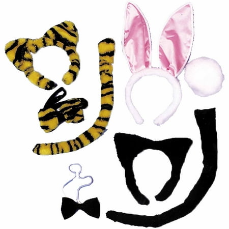 Tiger Kit Ears/Tail/Collar Adult Halloween Accessory