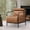 Brown, variant on JURANYAZHU Metal Frame Armchair, Modern Upholstered Accent Chair with Tufted Back for Living Room Bedroom, White
