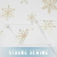 thumbnail image 5 of Christmas Tablecloth, Gold Snowflake Table Cloth, Xmas Sparkling Metallic Tablecloths for Dining Kitchen Winter Holiday, Waterproof Spill Proof Table Cover for Party Home Decor, Rectangle 60 x 84 inch, 5 of 5