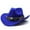 Blue, variant on MUXiin Cowboy Hats for Kids Stylish Kids Fedora Hat Boater Cap With Brim Classic British for Children Boys Girls Western Cowboy Party Suitable for 4 12 Years Old