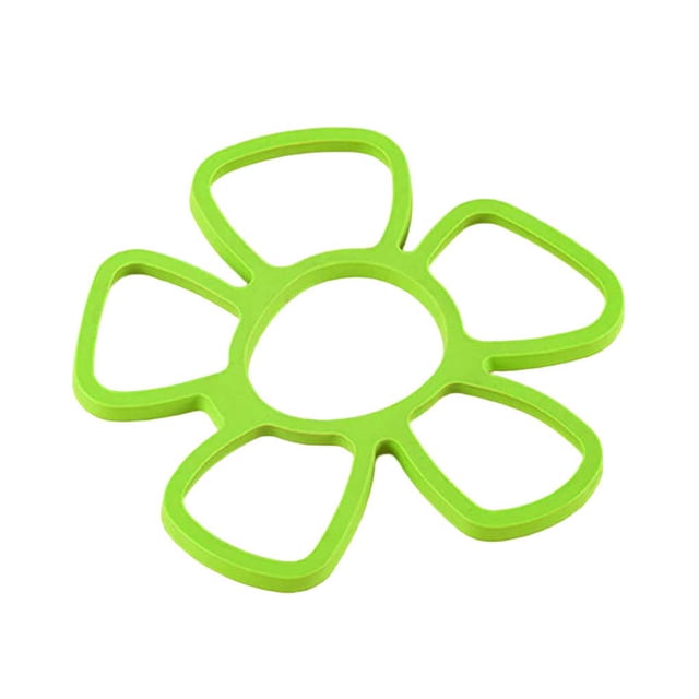 Ounissouiy Accesorios para almohadillas de aislamiento térmico para el hogar, mantel Individual antideslizante con forma de flor para interiores, Cocina y Comedor Verde
