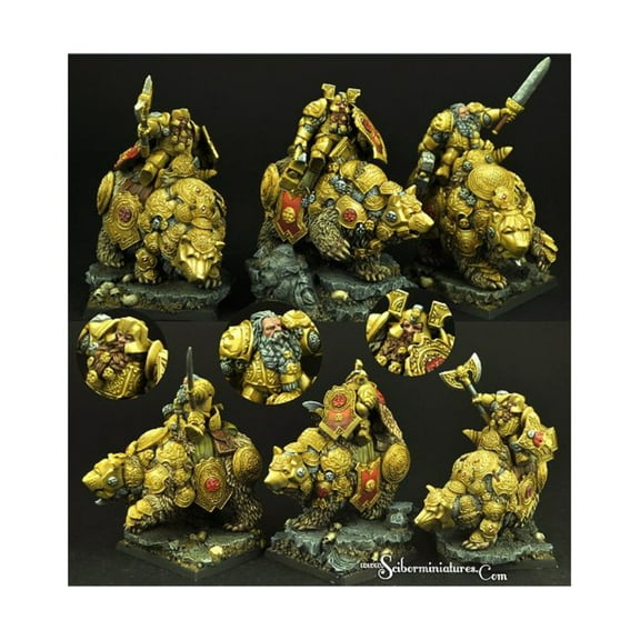 Scibor Monstrous Miniatures Dwarf War Bear Warriors Set #2 New