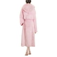 PAVILIA Women Hooded Plush Soft Robe Fluffy Warm Fleece Sherpa Shaggy