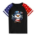 thumbnail image 4 of Amidoa Cute Girls Short Sleeve Graphic Crewneck Summer Casual Tee Black,120, 4 of 4