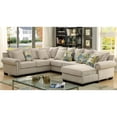 thumbnail image 2 of Furniture of America Ellington Transitional Fabric Sectional in Beige, 2 of 5