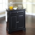 thumbnail image 2 of LAFAYETTE SOLID BLACK GRANITE TOP PORTABLE KITCHEN ISLAND IN BLACK FINISH, 2 of 7