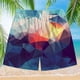 thumbnail image 2 of Hombres y mujeres Cinco puntos Deportes transpirables Surf Impresión 3D Playa Vacaciones Playa Pantalones cortos Bañadores Fridja  fhjkhfk461632, 2 of 3