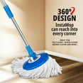 thumbnail image 6 of Insta Mop Spin Mop and Bucket with Wringer Microfiber Mop Head Floor Cleaning for Hardwood Tile, 6 of 10