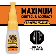 Gorilla Super Glue Brush & Nozzle 10g - Fast Drying Impact Tough Adhesive