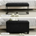 thumbnail image 2 of 16" X 30" Storage Ottoman Bench with Removable Cover, 660Lb Capacity Black Footrest Stool, Multi-Functional Chest for Bedroom, Living Room & Entryway, 2 of 11
