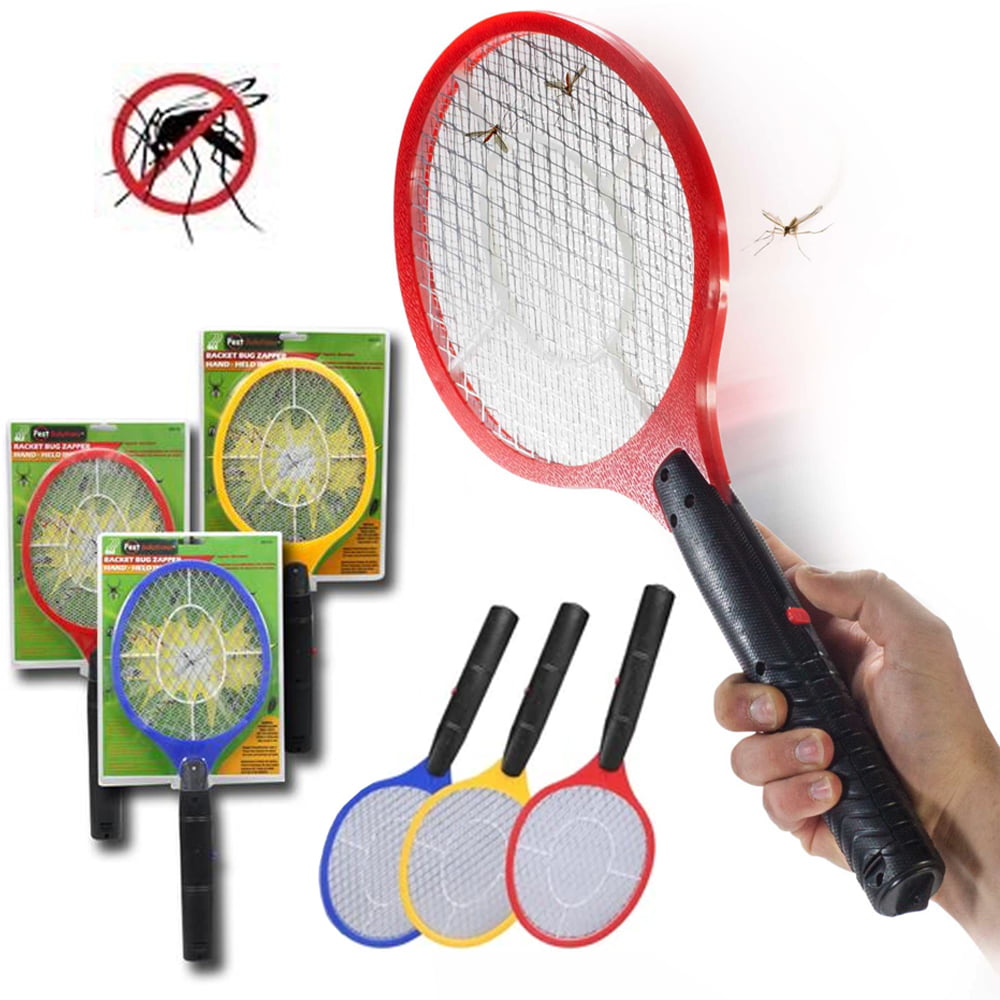 Electric Mosquito Flies Swatter Handheld Zapper Bug Insect Pest Racket Wasp V0R6